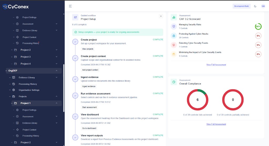 CyConex supplier assurance dashboard across supply chain partners